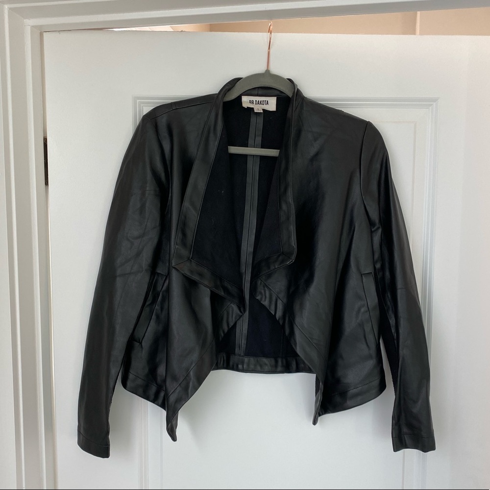 BB Dakota black faux leather jacket